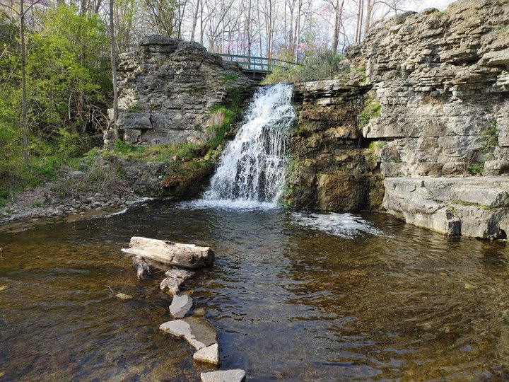 Plan A Visit To France Park Falls, Indiana's Beautifully Blue Waterfall
