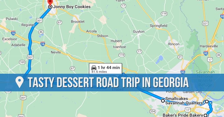 Take A Road Trip To Mouthwatering Bakeries, Ice Cream Parlors, And Candy Shops Along This Magical Georgia Dessert Trail