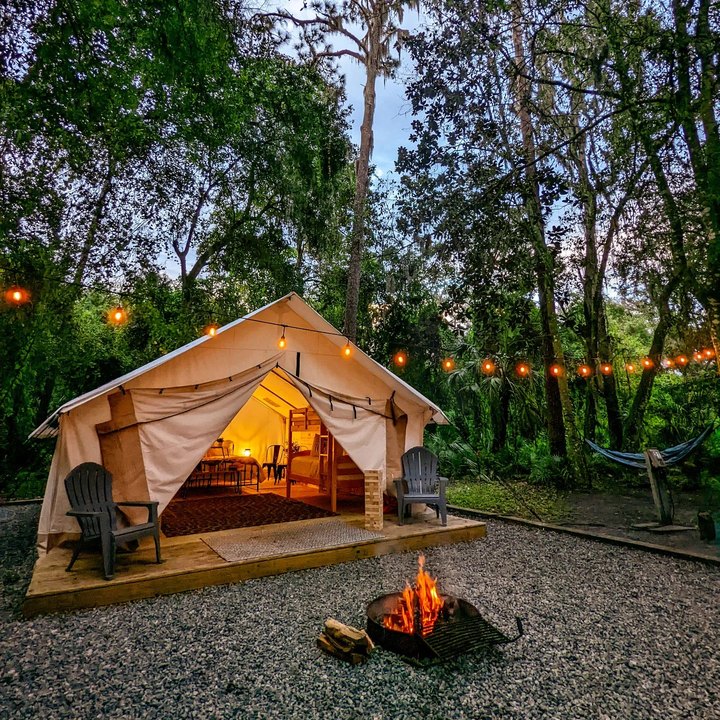 Enjoy A Riverside Glamping Adventure Under The Trees At This Florida State Park