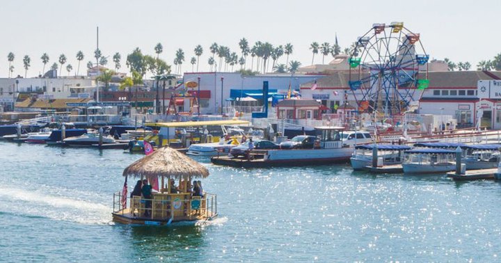 Turn Southern California's Newport Harbor Into Your Own Oasis By Renting A Floating Tiki Bar