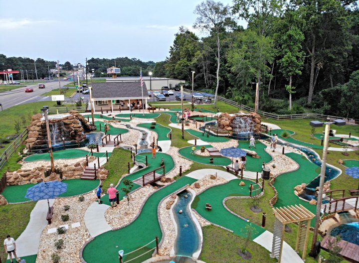 Complete With Water Features, Bridges, And Waterfalls, This Miniature Golf Course In Alabama Is Fun For The Whole Family