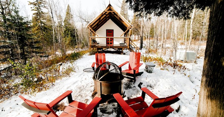You'll Find A Luxury Glampground At North Shore Camping Co. In Minnesota, It's Ideal For Winter Snuggles And Relaxation