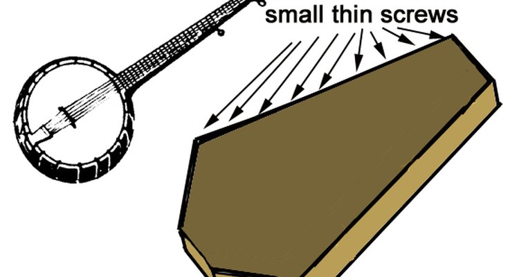 Attach screws to the sides through the bottom of the box.