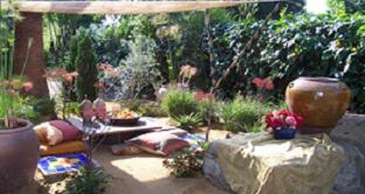 A Moroccan-style garden.