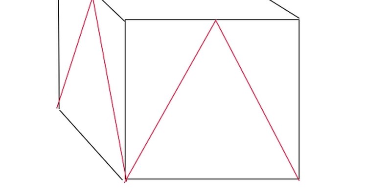 Each side is cut into a triangle.