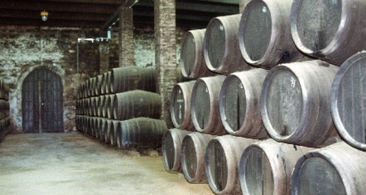 New wine moves downward as it ages in this solera cellar.