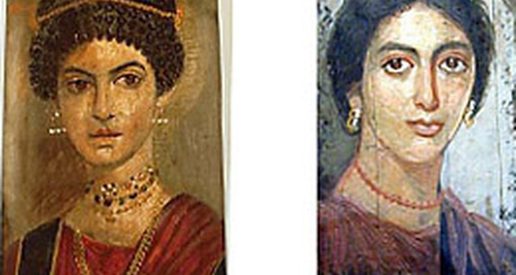 Death portraits on caskets of wealthy Roman women
