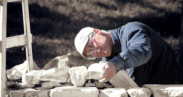 Snow, a Vermont native, working with stone in Kansas.