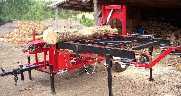 A commercial firewood processor
