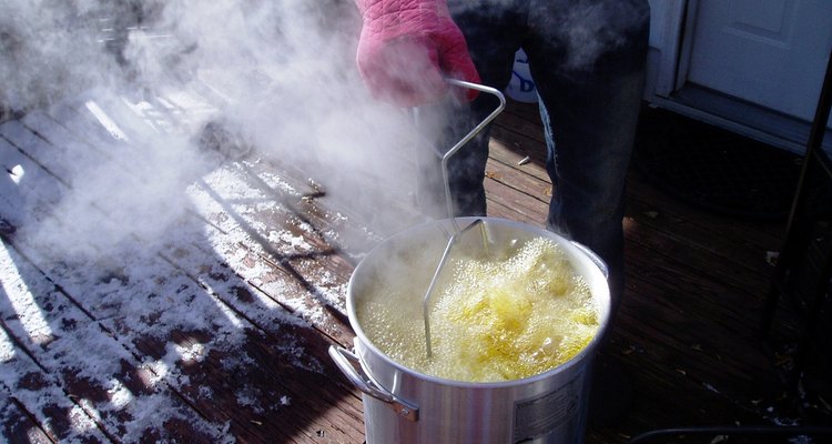 Deep frying a turkey