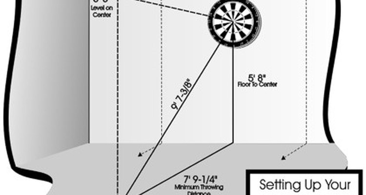 How to set up a throwing area for darts