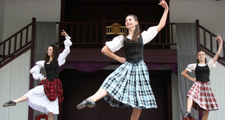 Highland dancers compete at a festival
