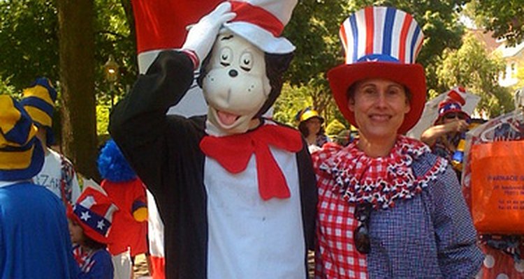 Cat in the Hat with a fan
