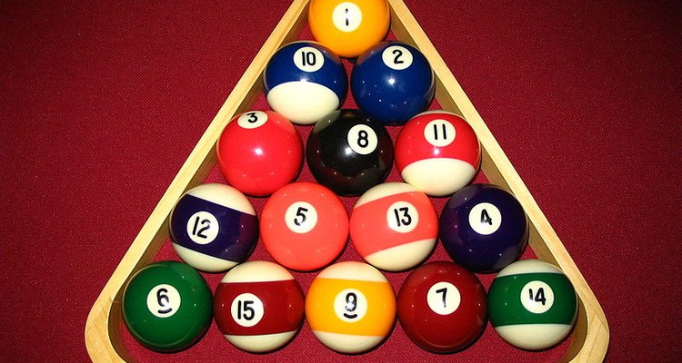 A typical eight-ball rack.