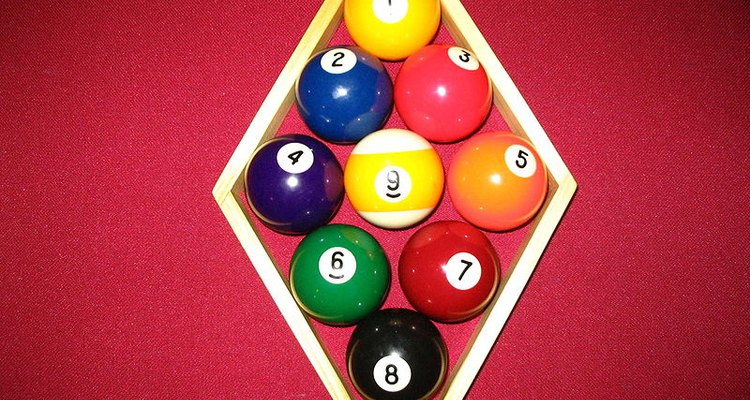 Nine-ball racks must have the one ball at the top and the nine ball in the middle.
