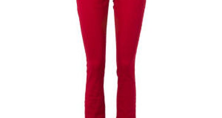 Red skinny jeans