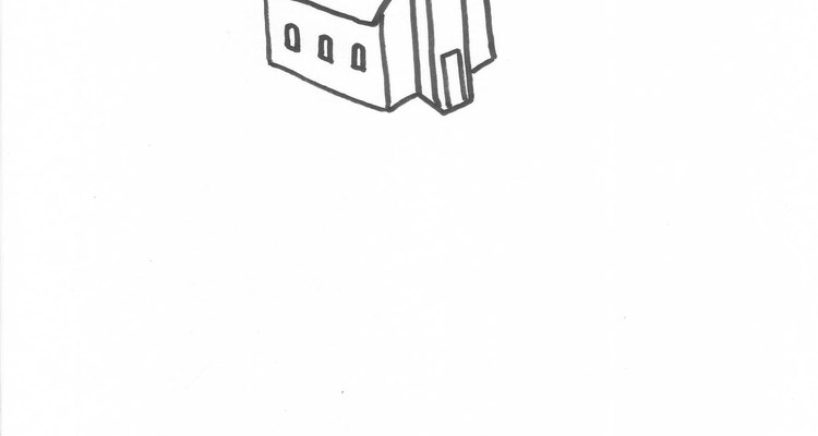 Make sa white church model from styrofoam.