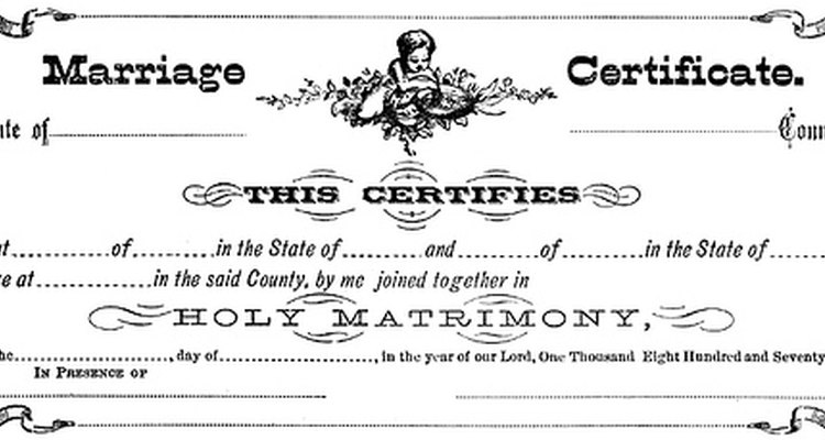 Marriage certificate