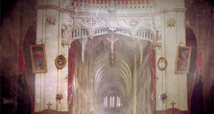 One of Daguerre's dioramas in the church of Bry-sur-Marne