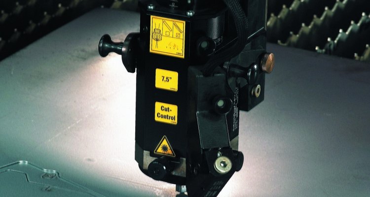 Laser cutters are used in industrial applications.