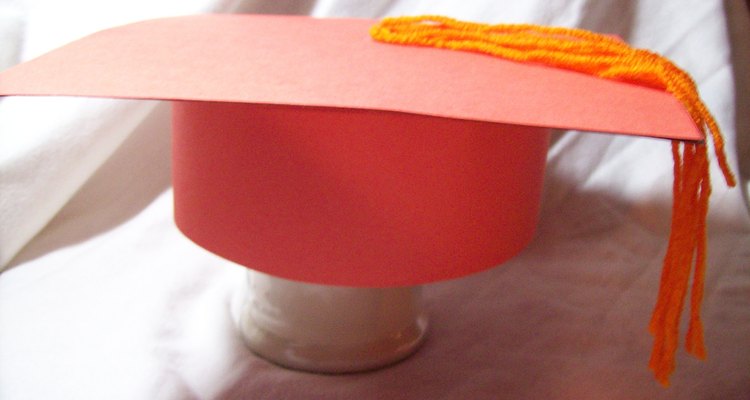 Make a graduation cap out of paper.
