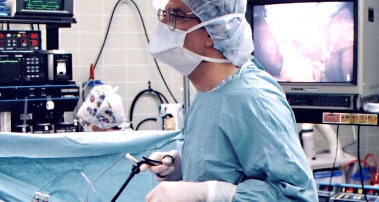 The surgical instrument used is very small and thin.
