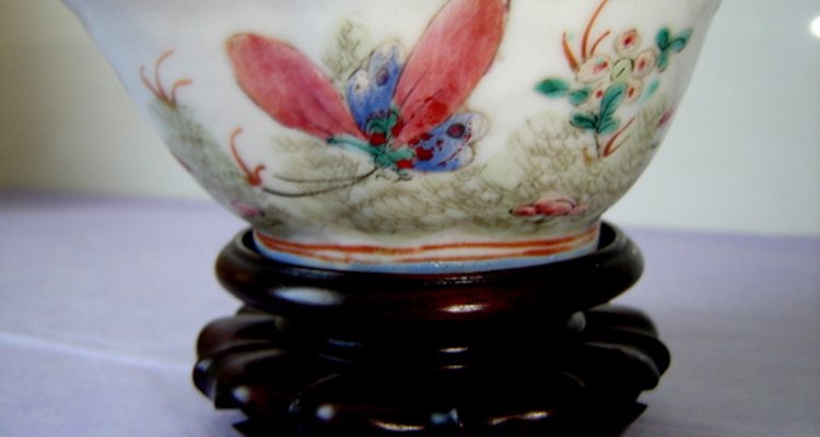 This ceramic bowl is thought to date back to the Qing Dynasty.