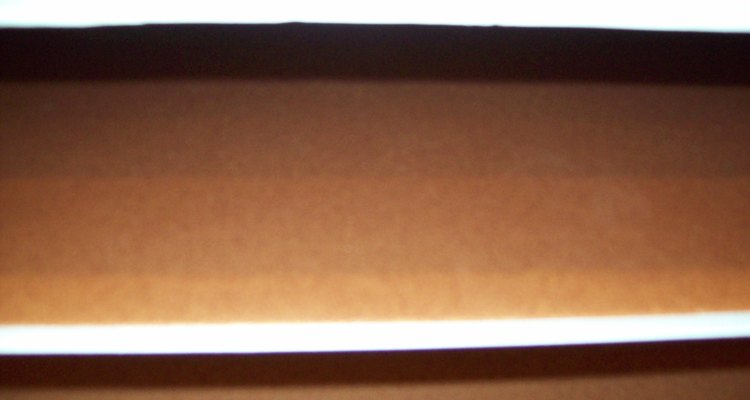 This copper coloured foam board showcases the bright white core.