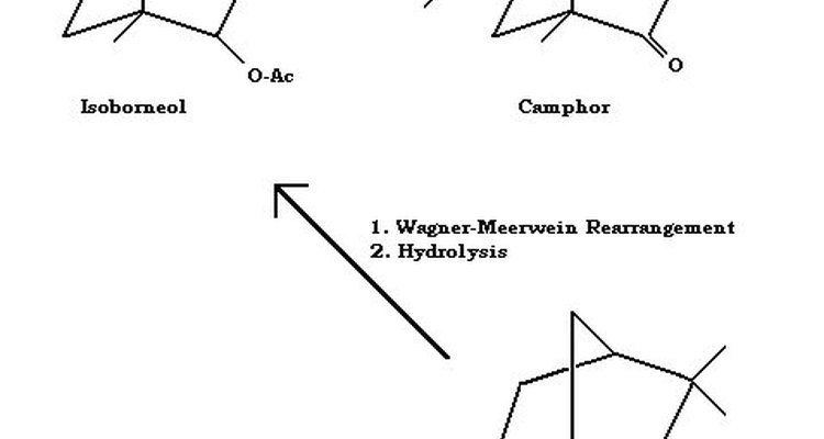 Camphene to Isoborneol to Camphor Overall Reaction Schematic