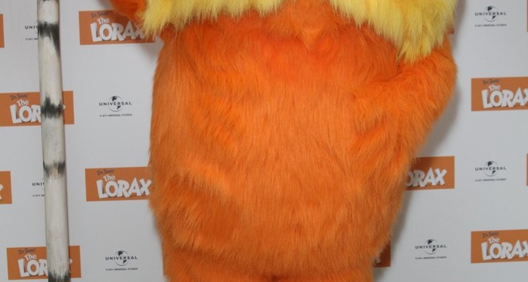 Orange and furry are the trademarks of the Lorax.