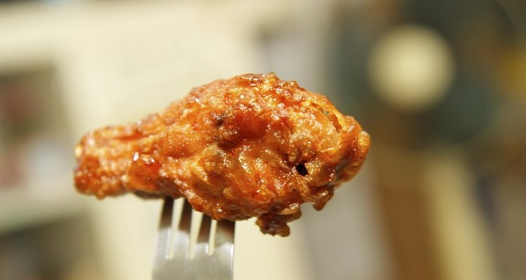 Tuck into a crispy deep-fried chicken thigh.