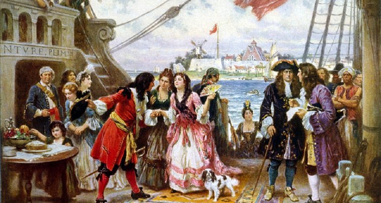 Pirate shirts often have elaborate ruffles at the collar.