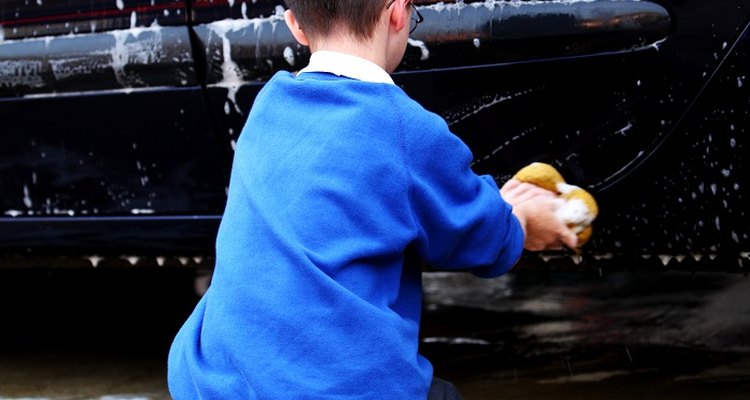 Let your child make pocket money washing your car.