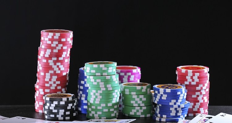 Fortunes are won and lost via the stacks of poker chips that move round the gaming table.