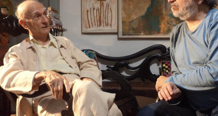 Ariano Suassuna concede entrevista a Geneton Moraes Neto, no Recife