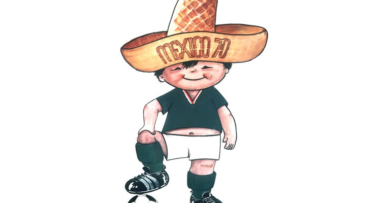 A Copa de 1970 trouxe um menino vestindo uma camisa típica do México