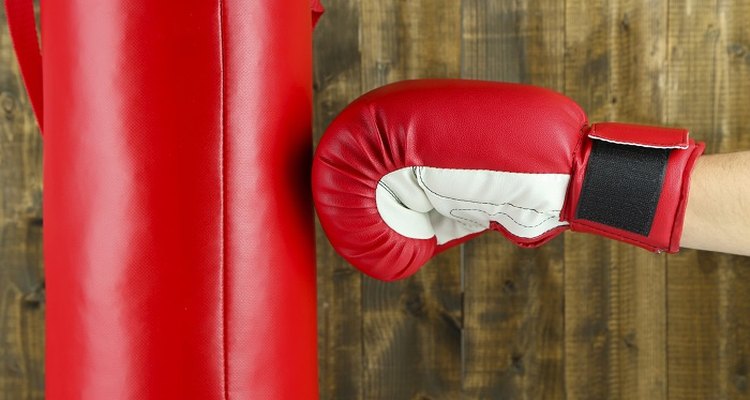Hanging a punch bag in the garden gives you more space to manouevre.