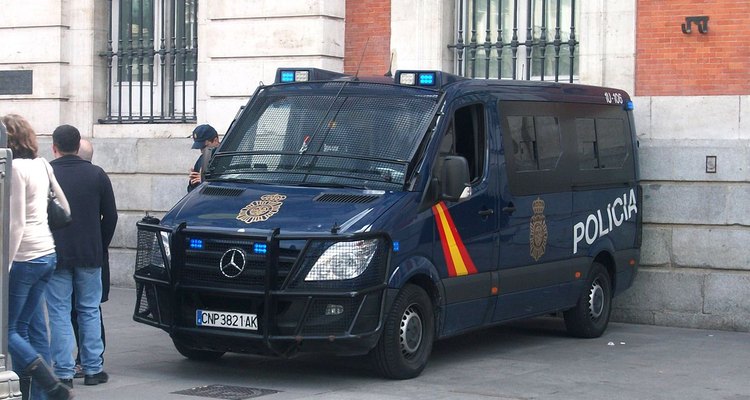 A Mecedes-Benz Sprinter operated by the Spanish police.