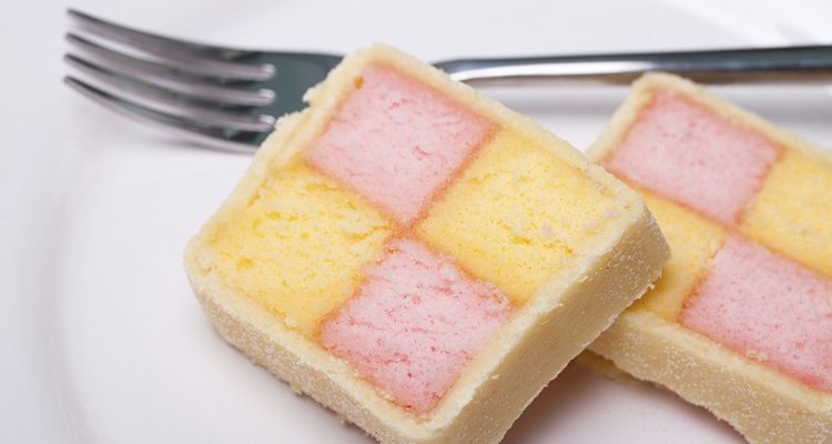 Marzipan gives Battenburg cakes its distinctive flavour and texture.