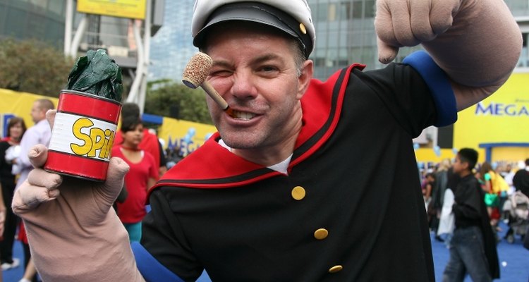 Spinach can be used to round out your Popeye costume.