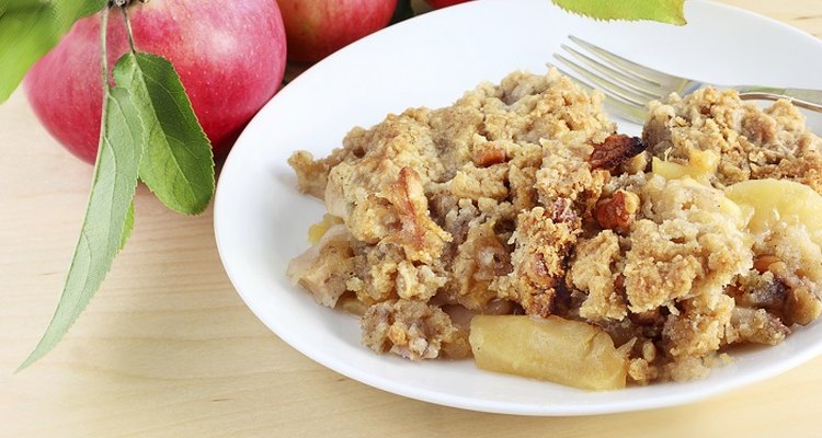 Your apple crumble will last for months if you freeze it after baking.