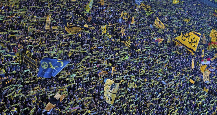 Tribuna del Borussia Dortmund.