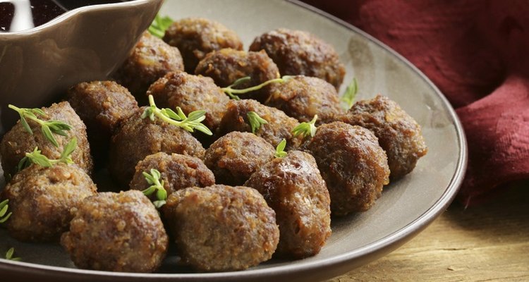 Thaw meatballs before serving with sauce, mash or spaghetti.