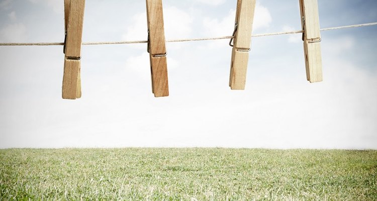 Tighten up loose washing lines to prevent clean clothes from scraping the ground.