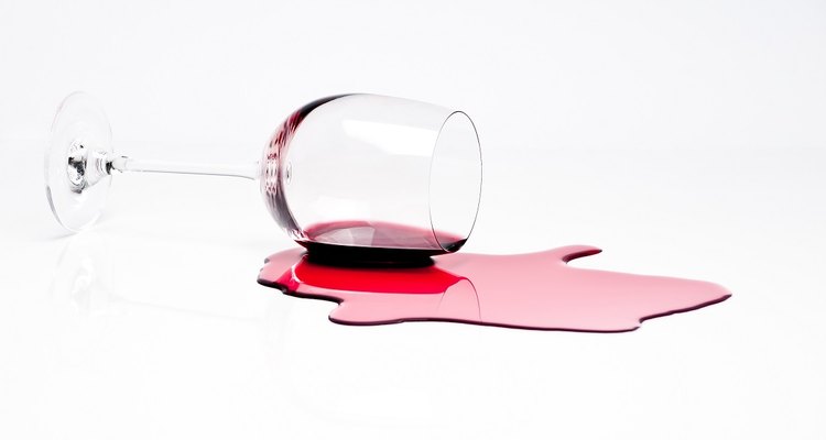 Red wine stains are challenging to remove.