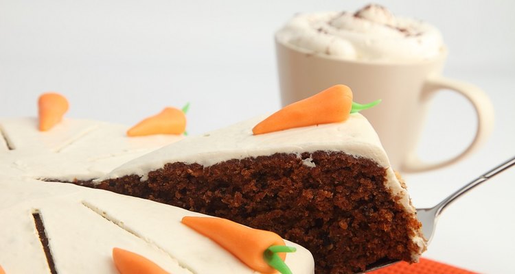 Carrot cake can be made using pre-grated carrots, or by grating the carrots in a food processor.