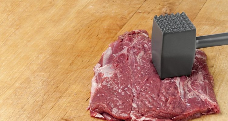 Tenderise steaks to break down the fibres that make the meat tough.