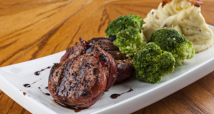 Beef medallions are cut from tenderloins.
