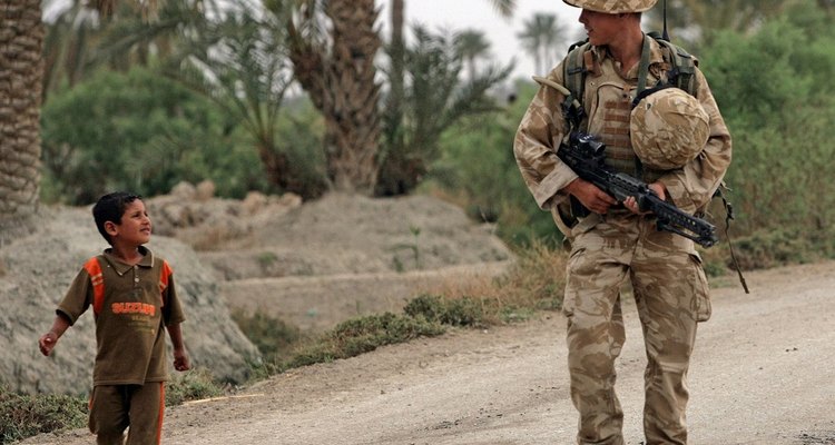 Soldiers wait for letters from home.