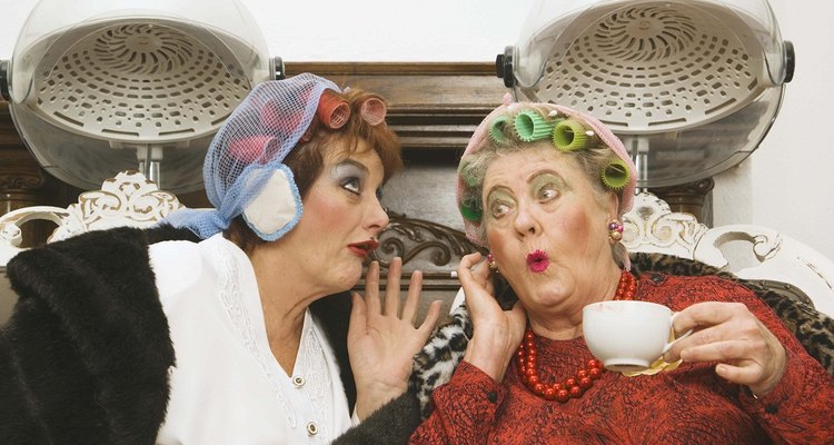 Dressing up in a Granny costume is a creative idea for Halloween or another occasion.